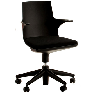 Kartell Spoon Chair, Bürosessel schwarz-schwarz