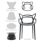 Masters Armlehnstuhl schwarz / Verpackung 4 Stück