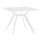 Alias Biplane Tisch 90 x 90 cm, Gestell weiss, Platte MDF...