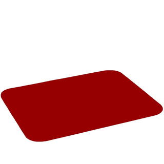 Tischset gerundete Ecken, 3 mm, rot, Verpackung 4 Stück
