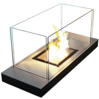 Radius Uni Flame 3,0 L, Edelstahl matt, schwarz, Glas transparent