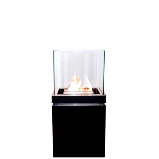 Radius Semi Flame 1,7 L, Edelstahl matt, schwarz, Glas transparent
