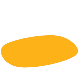 Tischset oval, 3 mm, gelb, Verpackung 4 Stück