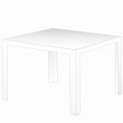Kartell Invisible Table 100 x 100 cm, weiss glänzend