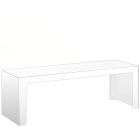 Kartell Invisible Table 120 x 40 cm, H 31,5 cm, weiss...