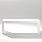 Kartell Invisible Table 120 x 40 cm, H 31,5 cm, weiss glänzend