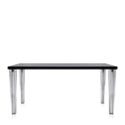 Kartell TopTop Tisch 160 x 80 cm, Glasplatte schwarz