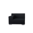 Kartell Plastics Sessel, Armlehne rechts, schwarz