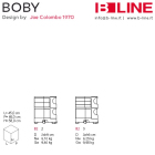 B-LINE BOBY 23, Rollcontainer schwarz