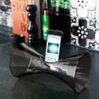 Holmegaard Urania Audio-Handy-Verstärker, Glas smoke
