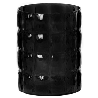 Kartell Matelassé Vase, schwarz glänzend